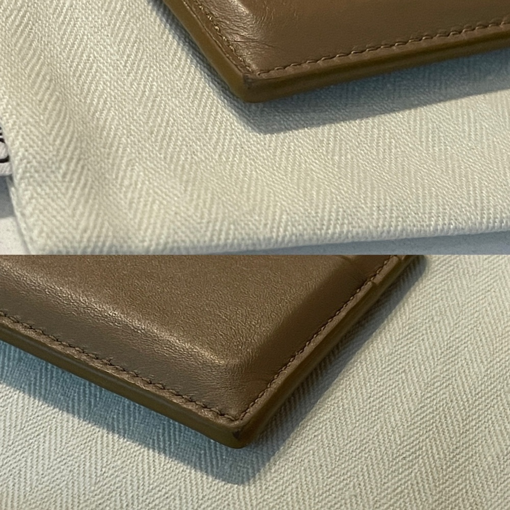LOEWE x Suna Fujita Lemur Brown Calfskin Leather Card Holder wallet w/ Box - Picture 15 of 16